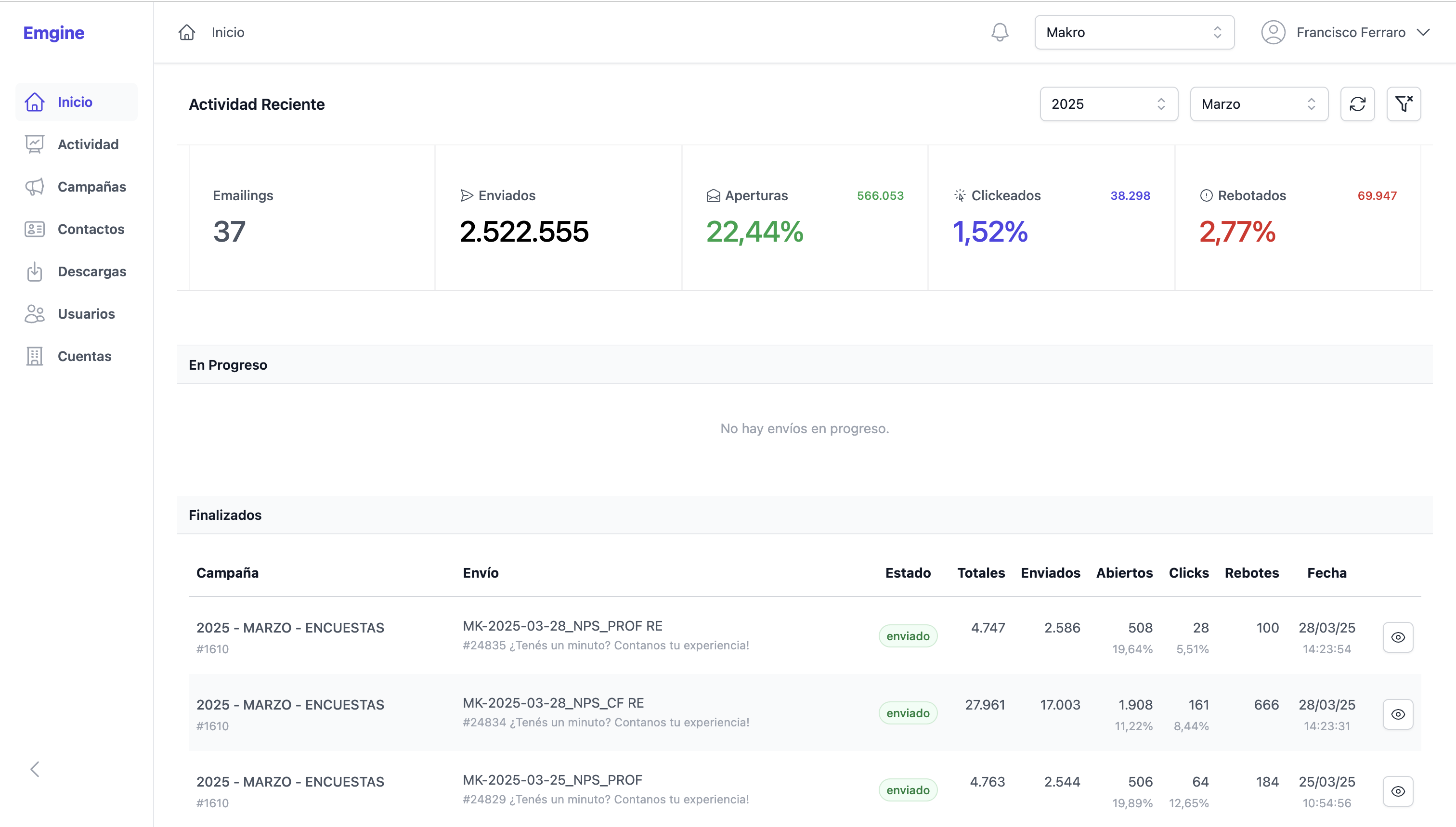 Emgine - Plataforma de emailings